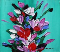 Mazhar Qureshi, 12 X 14 Inch, Oil on Canvas, Floral  Painting, AC-MQ-053